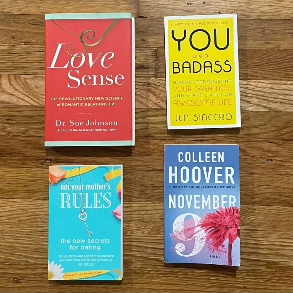Self-Help & Romance Book Lot of 4 - Love Sense, Colleen Hoover +More